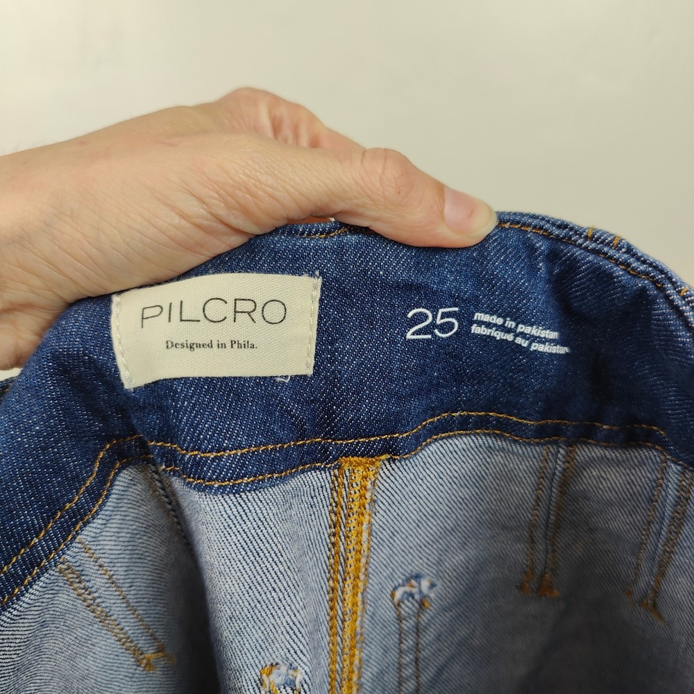 Anthropologie Pilcro Jeans Women 25 Blue High Rise‎ Straight Relaxed Trouser - Picture 11 of 14